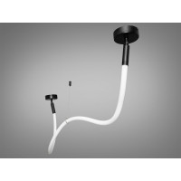 Сучасна підвісна світлодіодна люстра для кафе Шланг, 17W, чорний Diasha SY9610-1500BK