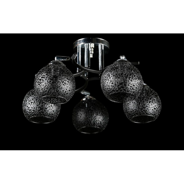 Люстра с плафонами  L06345/5 (CHROME+BLACK) Splendid-Ray
2591