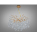 Декоративна підвісна кришталева люстра "Гліцинія", 8 ламп, золото  Diasha 608-600G