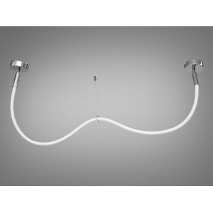 Сучасна світлодіодна підвісна люстра Мотузка, 17W, срібна люстра Diasha 9610-1500CH