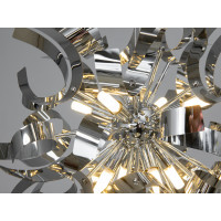 Люстра в сучасному стилі Loft для дому, кафе, колір хром, на 12 ламп Diasha 1110-8HR