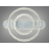 Стельова LED люстра 2 кільця біла 80W пульт 14 м2 Diasha 9711/500+300WH