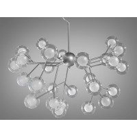 Люстра декоративная  27 лампочки, хром сатин Diasha 887-27BSL