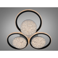 Стельова LED люстра кільця біла чорна 82Вт пульт Diasha 2563WH+BKDIMMER