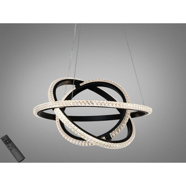 Підвісна LED люстра кільця біла 46W пульт 3 тони Diasha D8702/400-3BK Підвісна LED люстра кільця біла 46W пульт 3 тони Diasha D8702/400-3BK