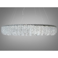 Підвісна кришталева люстра Diasha 505 LED хром 48 Вт кільцевий дизайн Diasha 505-800CH