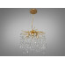 Вражаюча кришталева люстра підвісна, 6 ламп, золото Diasha 1607-450GD
