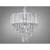 Ексклюзивна підвісна кришталева люстра овальної форми, 10 ламп, хром Diasha 327-800x300CH