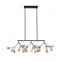 Люстра декоративная черная LED PETALS Levistella 918LP264-27 BK+BR