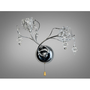 Дизайнерське світлодіодне бра "Квіткові мотиви", 2 вати, золото Diasha 88128/2HR