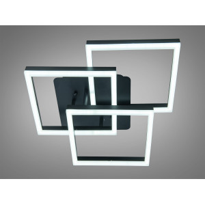 Стельова світлодіодна люстра MX11058-3SBK чорний 70W три квадратні рамки пульт димер CCT Diasha MX11058/3SBK