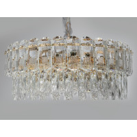 Унікальна підвісна кришталева люстра в передпокій, 14 ламп, золото Diasha D898-600G