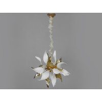 Оригінальна підвісна люстра з фарфоровими елементами, 9 ламп, золото Diasha 7209-9PGD