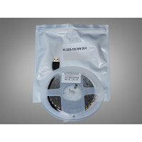LED стрічка 5В з USB, 120 діодів на метр, 8мм, теплий Diasha P5-2835-120-WW-20-8