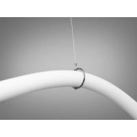 Модна підвісна світлодіодна люстра Шланг, 17 Вт, хром Diasha SY9610-1500CH