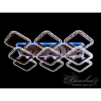 Потолочная светодиодная люстра квадраты с пультом и ночником Diasha QX2516/3+3+3S CF LED 3color dimmer 