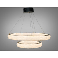 LED підвісна люстра 2 кільця золото 142Вт пульт Diasha 662/800+500GD