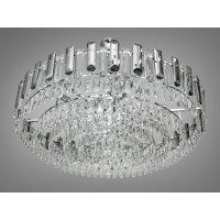 Шикарна кругла кришталева люстра підвісна, 18 ламп, срібного кольору Diasha 8805-950CH