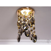 Точковий світильник із кришталевими підвісками Diasha 6019EGD-SM