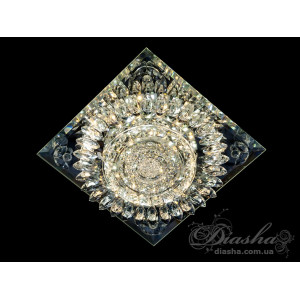 Гармонійно збалансований, солідний кришталевий точковий світильник Diasha 18104WH-B15W