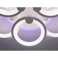 Сучасна стельова люстра з пультом, дімером, підсвічуванням, 115W Diasha 8022/3+3WHLED3colordimmer