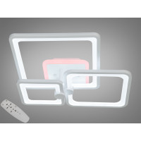 Стельова світлодіодна люстра з пультом, димером, підсвіткою, 70W, біла Diasha 8208/3WHLED3colordimmer