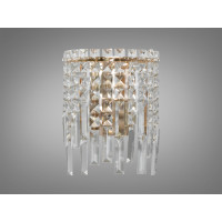 Заворожуючий кришталевий настінний світильник, 2 лампи, золото Diasha 9708-2BSG