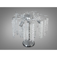 Настільна лампа Серія Глициния хром кришталеві підвіски три джерела світла 605-3TCH Diasha 605-3TCH