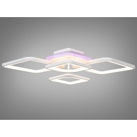 Світлодіодна люстра смарт світильник з пультом, 100Вт, білий Diasha 8060/2+2WHLED3colordimmer