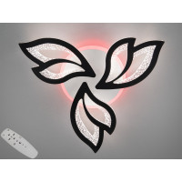 Стельова світлодіодна люстра з пультом, диммером, підсвічуванням, 55W Diasha 2455/3BKLED3colordimmer