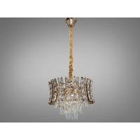 Красива кришталева люстра в спальню на 7 ламп, золото Diasha 8017/400SGD