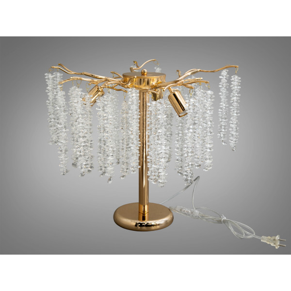 Вишукана настільна лампа, 3 лампи, золото Diasha 605-3TGD