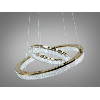 Підвісна люстра Diasha золото LED 54W 2 кільця Diasha 1712/500+300G
