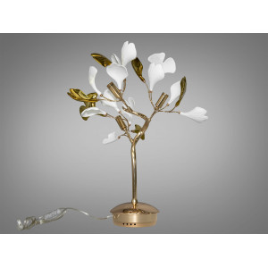 Дизайнерська настільна лампа з керамічними елементами, 3 лампи, золото Diasha 7161-3TGD