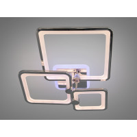 Стельова світлодіодна люстра з пультом, димером, підсвіткою, 70W, хром Diasha 8208/3HRLED3colordimmer