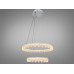 LED люстра 2 кільця 82 Вт біла 14 м² Diasha MD78201/600+400WH