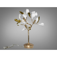 Дизайнерська настільна лампа з керамічними елементами, 3 лампи, золото Diasha 7161-3TGD