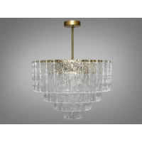Дизайнерська підвісна люстра зі кришталевими елементами, 10 ламп, бронза Diasha 816/600BR