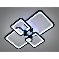 Плоска світлодіодна люстра з пультом, диммером, підсвіткою, 76W Diasha 8208/4BKLED3colordimmer