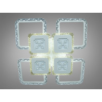 Светодиодная люстра светильник с пультом и подсветкой Diasha MX2805/4+4WH