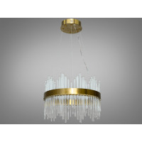 Неперевершена кришталева світлодіодна люстра на підвісах, 90 Вт, бронза Diasha 839/400BR