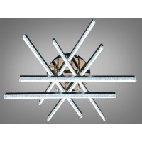 Стельова світлодіодна люстра MX7805 біла 75W три акрилові кільця Diasha SX1008/6BK