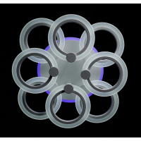 Люстра в зал или спальню светодиодная современная Splendid-Ray 2850174/4+4+A LED (WHITE)