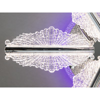 Современная лед люстра LED в зал до 30 метров цвет серебро Diasha 25106/3+3HRLED3colordimmer