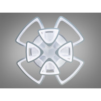 Люстра в зал светодиодная с пультом управления 190W Diasha 8118/4+4LED3colordimmer