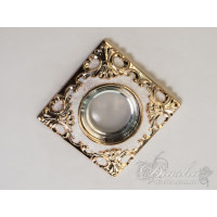 Чудовий, ефектний гіпсовий точковий світильник квадратної форми, золоті візерунки Diasha 3113FG