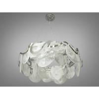 Креативна, унікальна люстра підвіс з круглими скляними елементами на 7 ламп Е14, діаметром 600 мм Diasha 18037-600HR