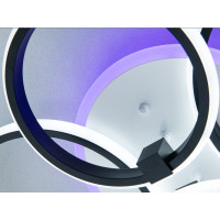 Стельова LED люстра Diasha чорна 80W 4 кільця Diasha 2526/4BKLED3colordimmer