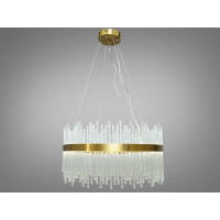 Вишукана підвісна кришталева світлодіодна золота люстра, 30 Вт Diasha Q802/600GD