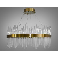 Приголомшлива кришталева люстра led на тросах підвісах, 140 Вт, бронза Diasha 839/600BR